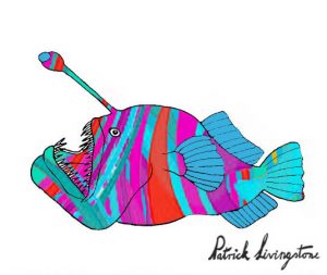 Anglerfish drawing colored 2